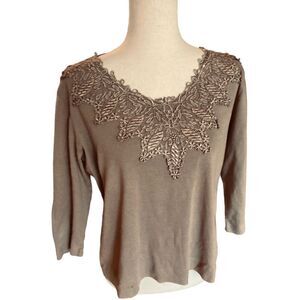 Chalet Tan Lace Tunic